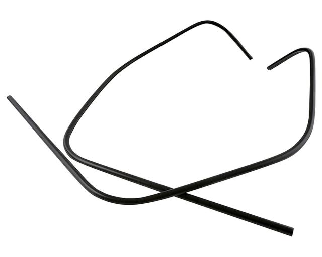 Beinschildmonoschlitzrohr SIP schwarz matt,  links