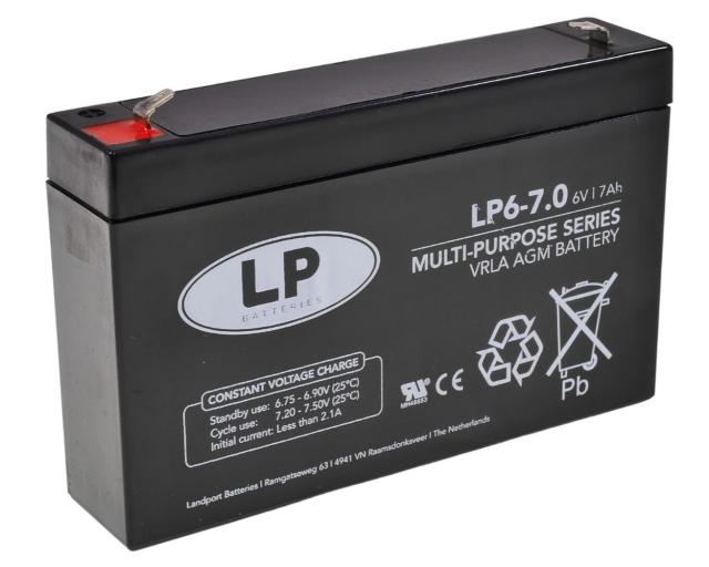 Batterie LANDPORT NSA LP6-7.0 151x34x94mm 7Ah 6V