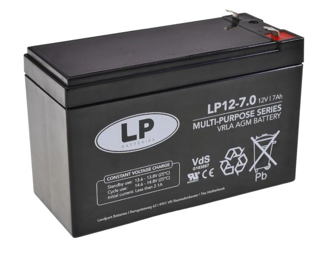 Batterie LANDPORT NSA LP12-7 T1 VDS 151x65x94mm 12V 7Ah