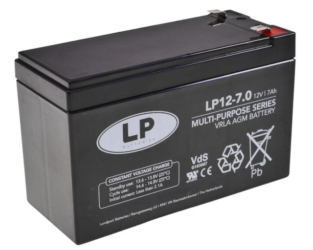 Batterie LANDPORT NSA LP12-7 T2 VDS 151x65x94mm 12V 7Ah