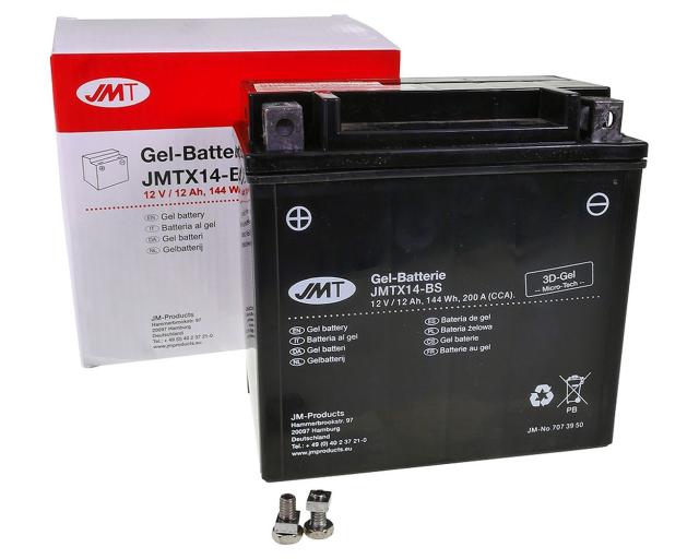 Batterie JMT JMTX14-BS Gel 12V, 12Ah