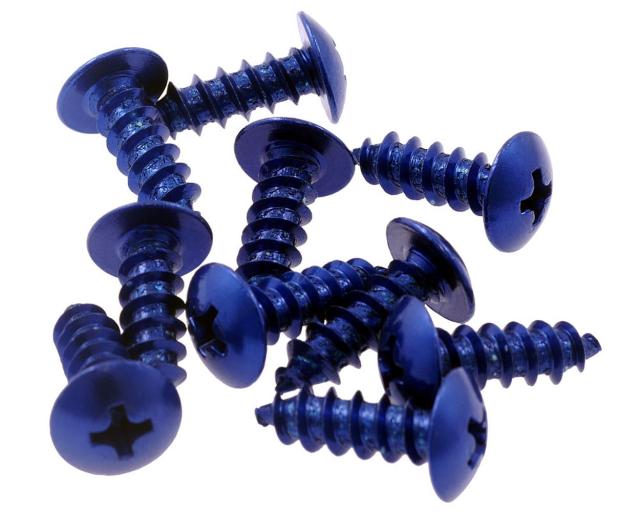 Verkleidungsschrauben kreuz blau eloxiert 5x12mm
