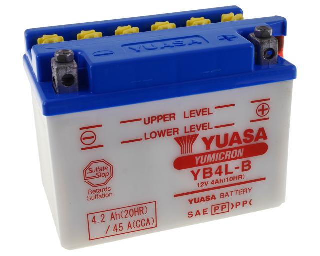 Batterie 12V - 4Ah YUASA YB4LB, ohne Säure