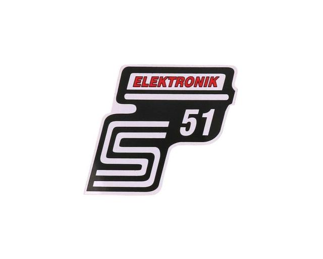 Schriftzug S51 Elektronik 2EXTREME rot