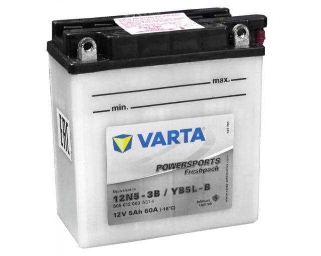 Batterie 12V 5Ah VARTA Powersports Freshpack YB5L-B, 12N5-3
