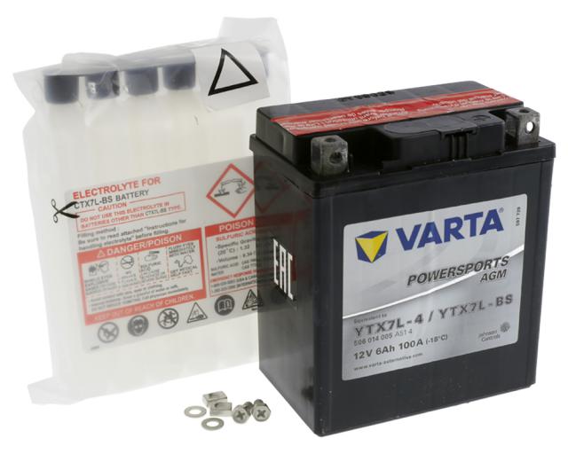 Batterie 12V 6Ah VARTA Powersports Agm YTX7L-BS   YTX7L-4