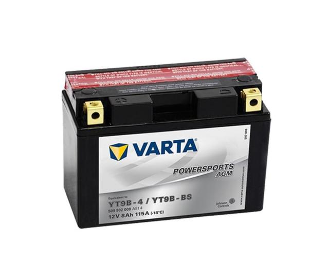 Batterie 12V 8Ah VARTA Powersports Agm YT9B-BS   YT9B-4