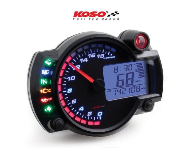 Tachometer KOSO RX2N Analog / Digital Blau Universal