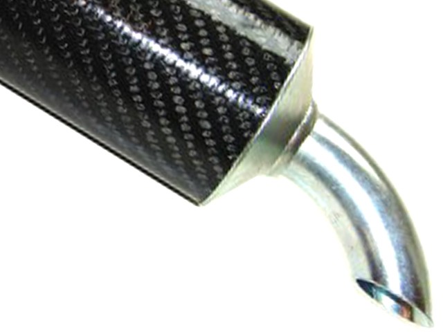 Endschalldämpfer Stage6 R1200 - R1400, Waran Struktur, silber carbon