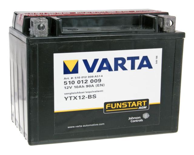 Batterie 12V - 10Ah VARTA YTX12-BS MF wartungsfrei